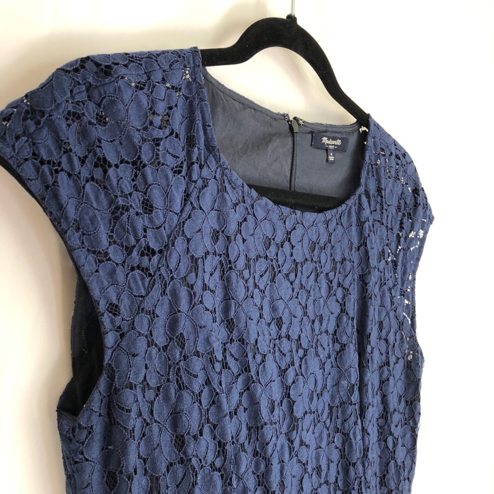 Madewell Navy Blue Lace Mini Dress